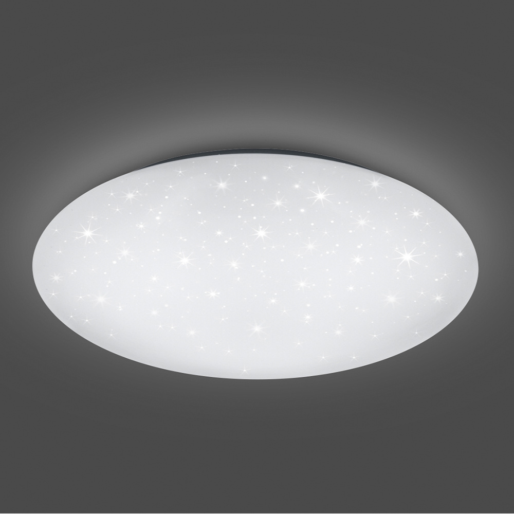 D370mm H85mm White Round Led Ceiling Lights Modern With Starlight Cover