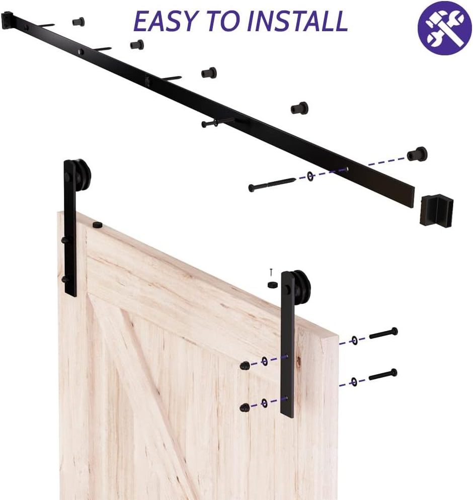 Modern Design Steel Barn Door Hardware Easy Installation Barn Door Slider