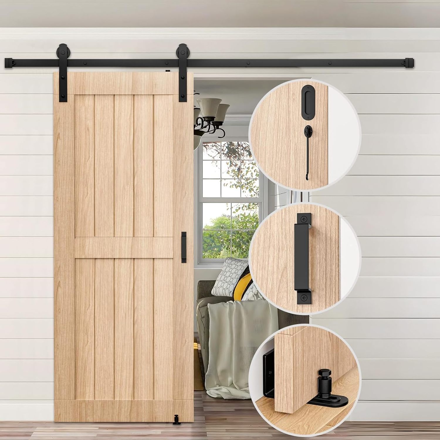 Modern Design Steel Barn Door Hardware Easy Installation Barn Door Slider