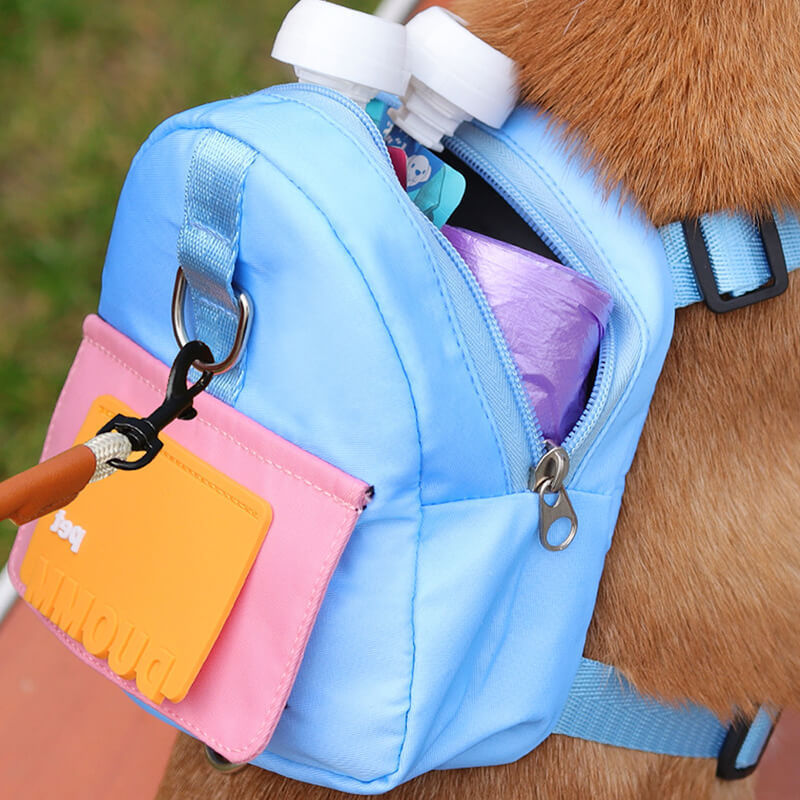 BOTO Pet backpack cartoon dog bag outdoor travel dog small backpack pet supplies