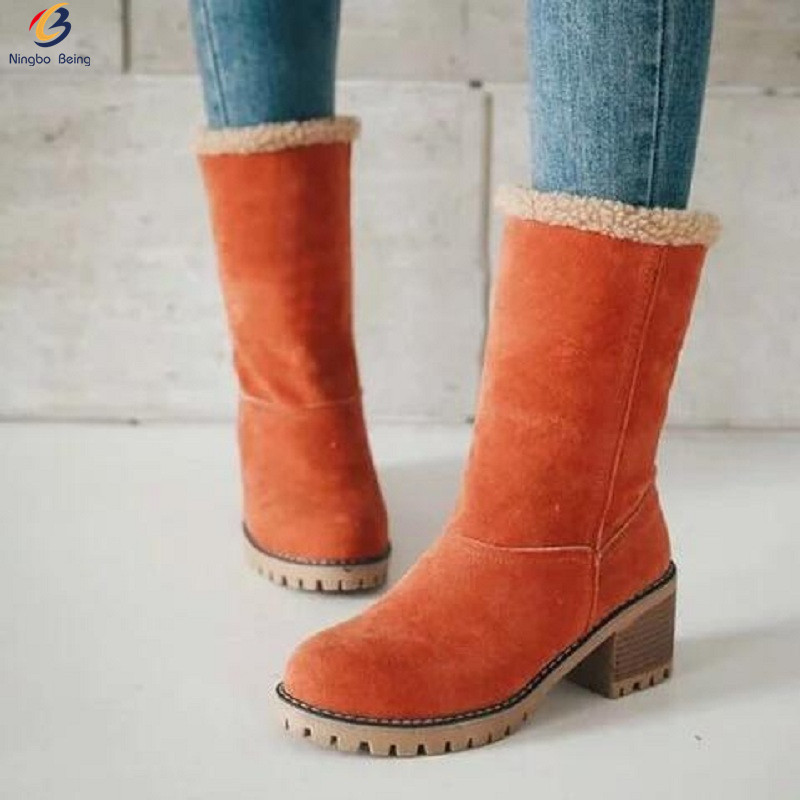 Wholesale warm plush lining women's boots ugh boots for women flat boots women