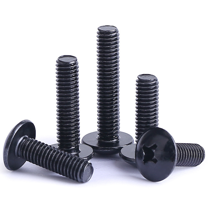 Stainless steel black zinc cross large flat head screw TM mushroom head screw umbrella head screw