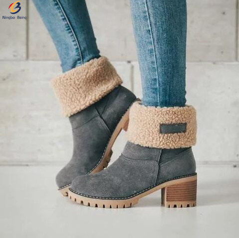 Wholesale warm plush lining women's boots ugh boots for women flat boots women