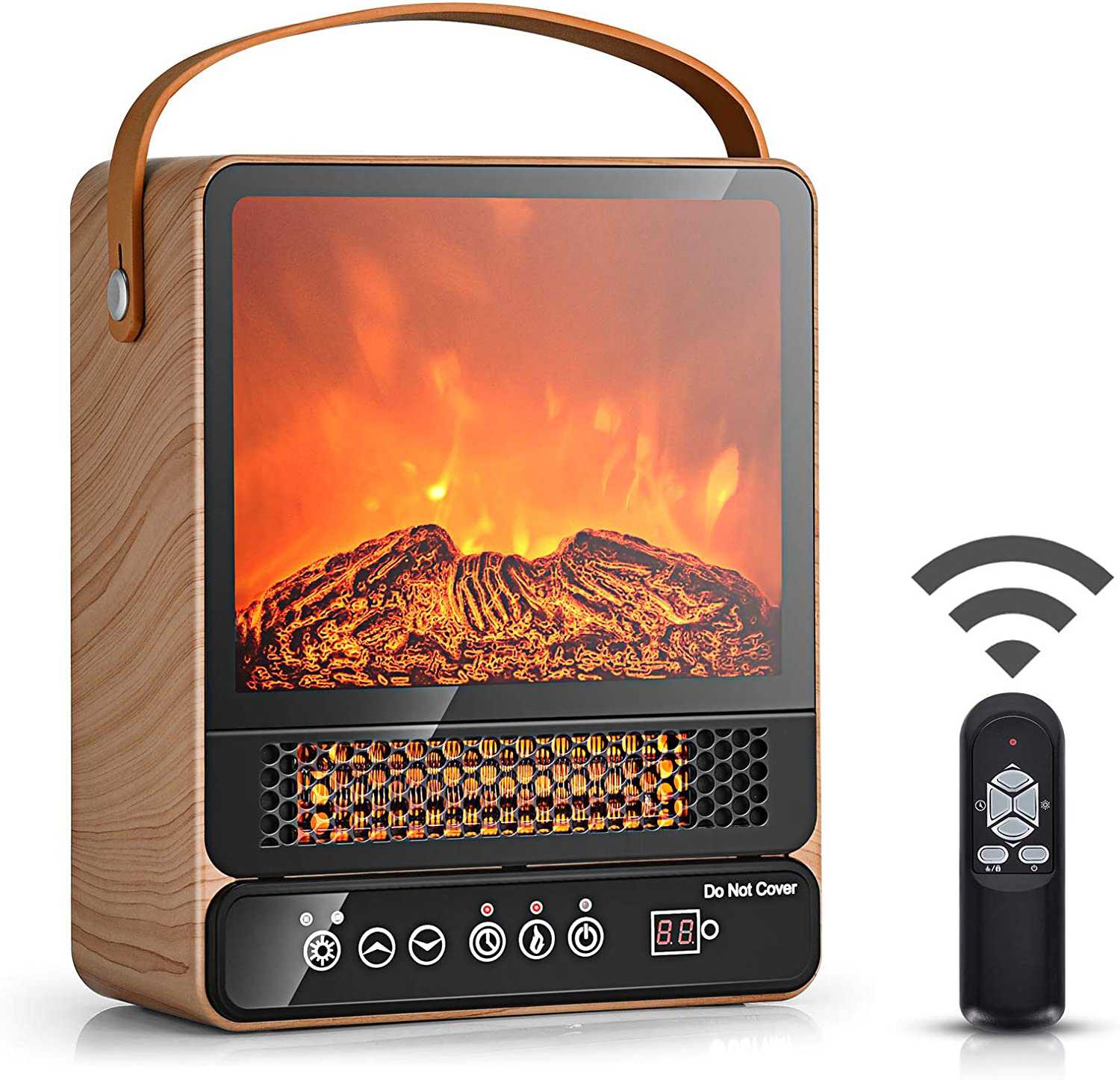 mini Portable LED display 12 hour programmable timer 1500W Wire heat element Heater electric fireplace