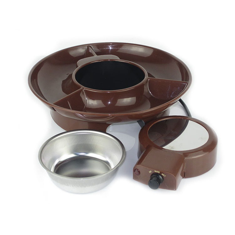 Custom multifunctional cheese melting pot chocolate fondue with forks plate