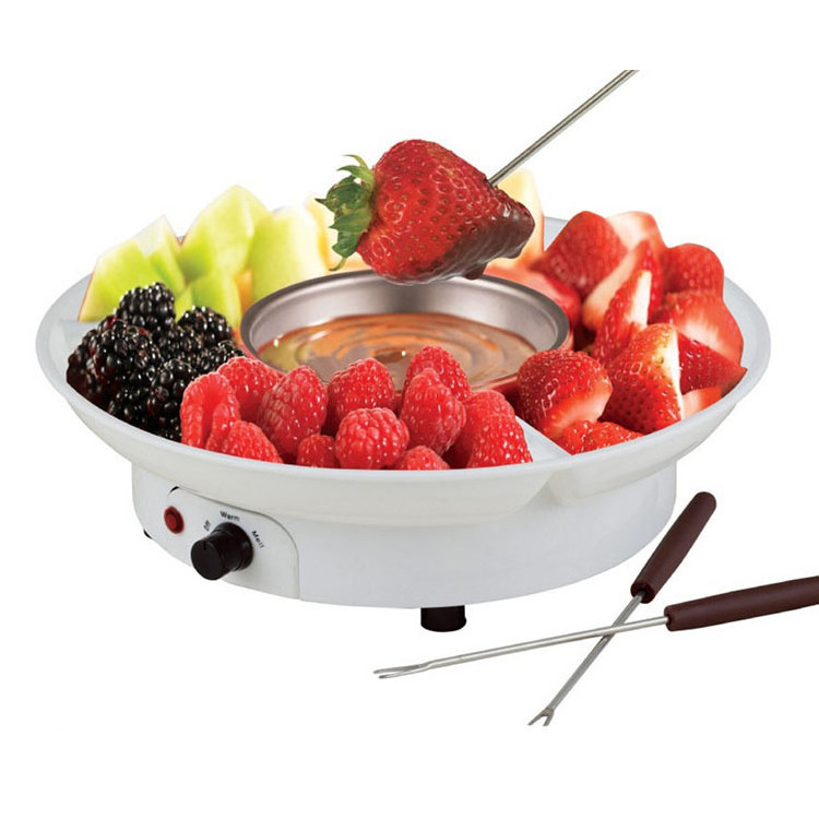 Stainless Steel 430 Fondue Set Hot Pot for Cheese Chocolate Ice Cream Meat Cooking Pot