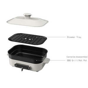 Wholesale OEM 2.5L 1500W Multifunctional household Square Electric Skillet Hot Pot