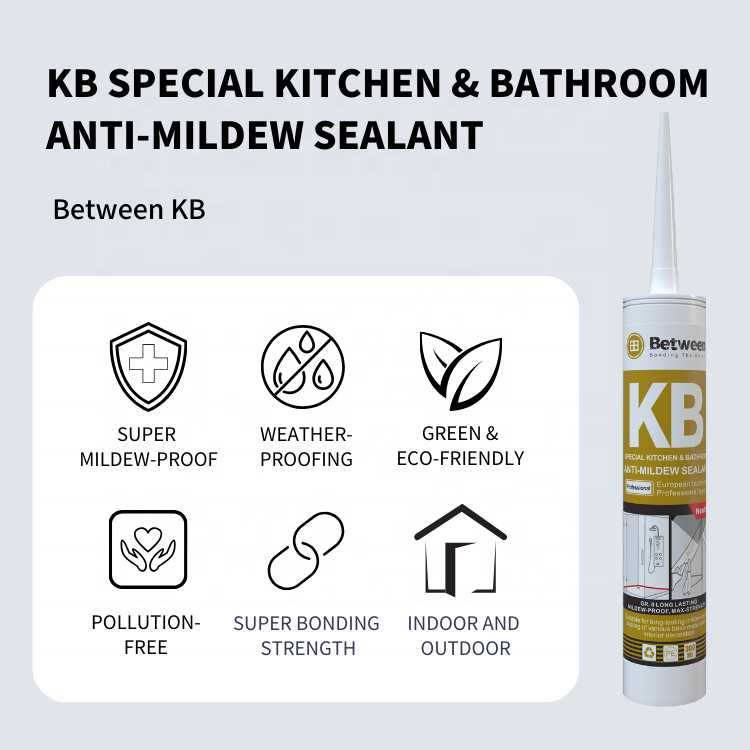 Caulk Kitchen and Bath Grade, Low Odor No Color Change Waterproof Anti-mildew Silicone Sealant