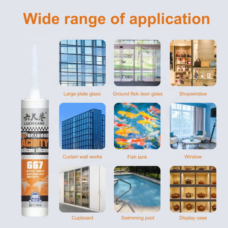 Direct Factory Customized Transparent Glue Waterproof Adhesive Silicone Acetic Sealant For Aquarium