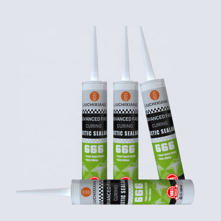 Glue Adhesive Silicone Sealants Acidic Room Temperature Curing Glass Smooth General Purpose Silicone Sealant 100% Silicone 666