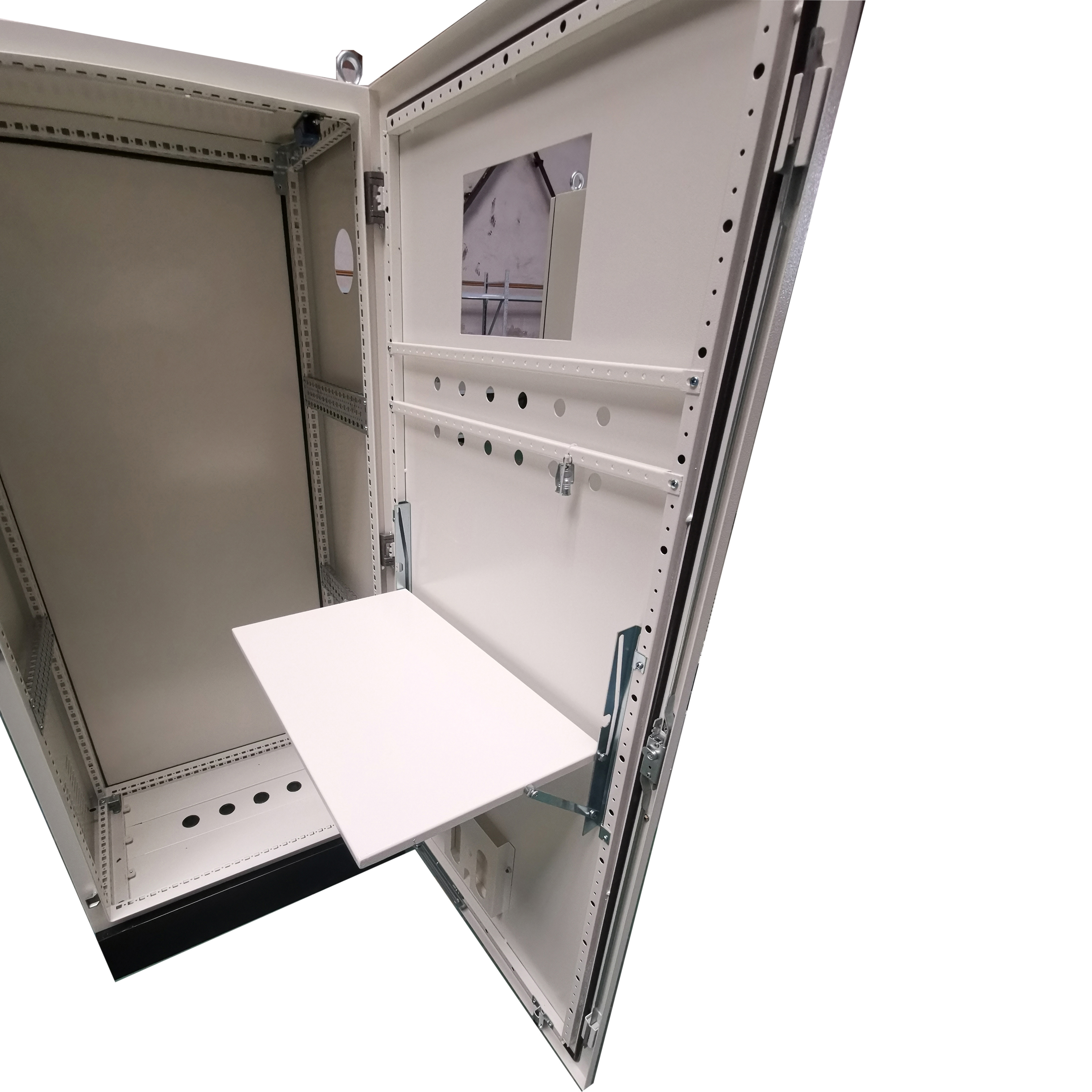 Custom PLC Din Rail IP 54 Weatherproof Floor mount meter LCD Modular Metal Breaker Enclosure Box