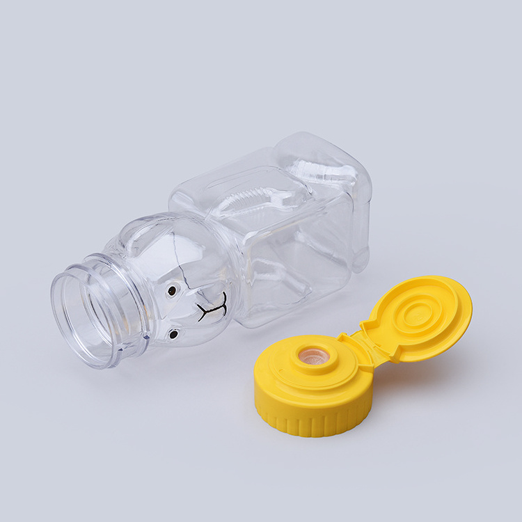 New design food grade cute bear water bottle,syrup plastic pet squeeze bear bottle