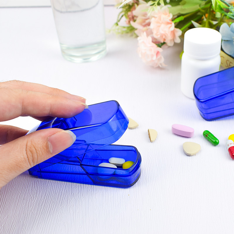 Pill Cutter Crushers & Splitters Portable Plastic Pill Cutter Tablet Cutter Divider Medicine Organizer ABS High Grade