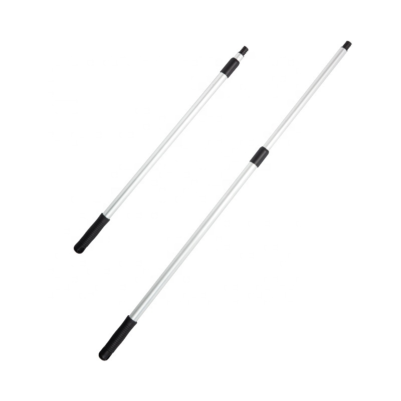 Adjustable Aluminum Extension Handle Telescopic Pole with Threaded Tip Fit for Brush Broom Mops