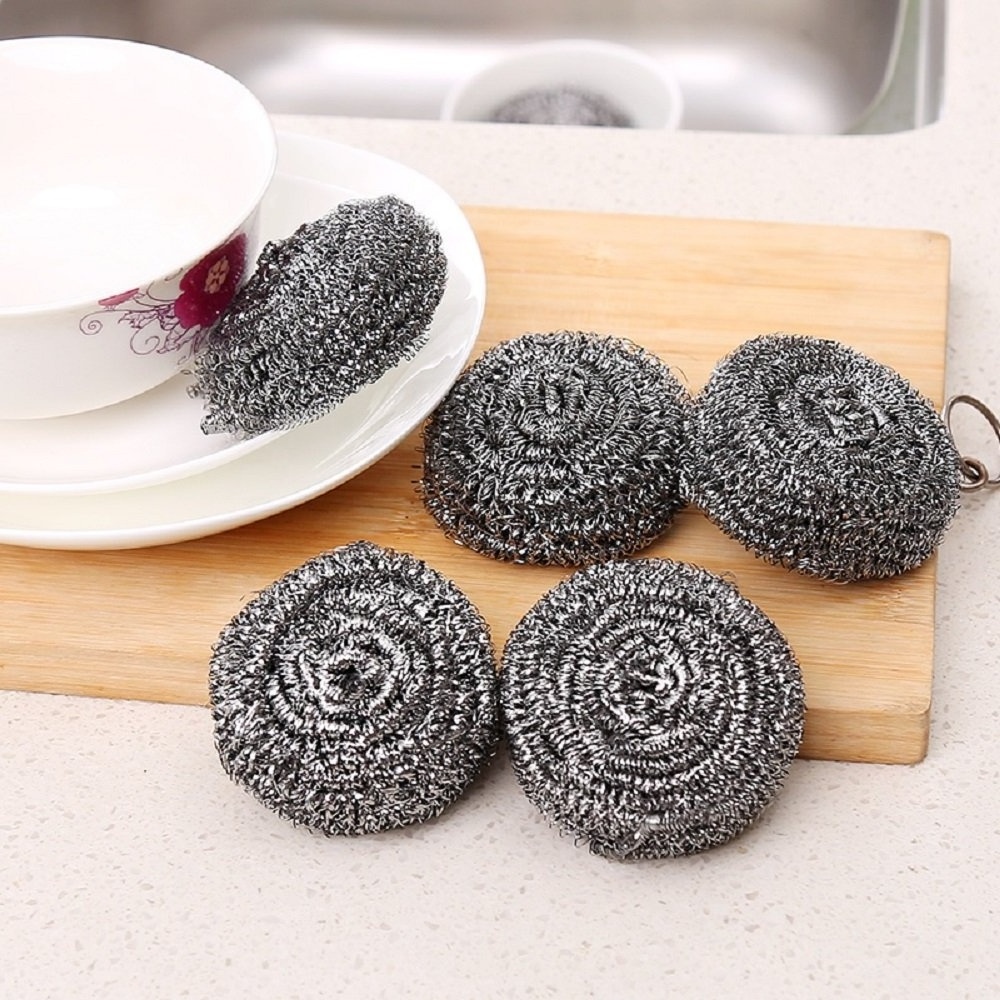 Stainless Steel Iron Sponge Scrubber Durable stainless steel sponge factory price kitchen scrubber