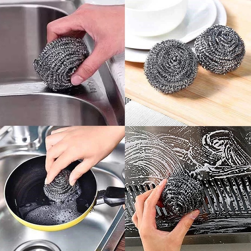 Stainless Steel Iron Sponge Scrubber Durable stainless steel sponge factory price kitchen scrubber