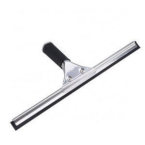 10 12 14 16 18 inch Professional Stainless steel window squeegee glass wiper  with rubber blade scraper for industrial home use