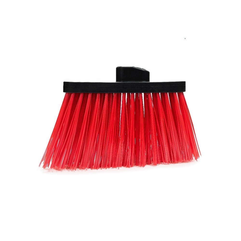 Wholesale household high quality 2 in 1 brushes scrubbing angle plastic floor cleaning broom sweeping plastic pet broom head