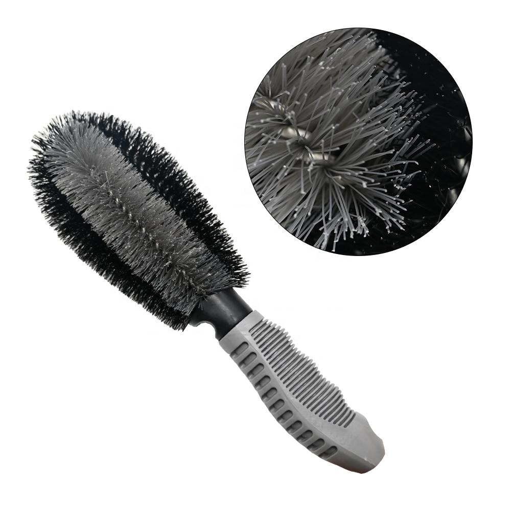 Wholesale Heavy duty Car Wheel Cleaning Brush PP PVC Soft Bristle Auto Tire Rim Hub Clean Brush for Washing Car