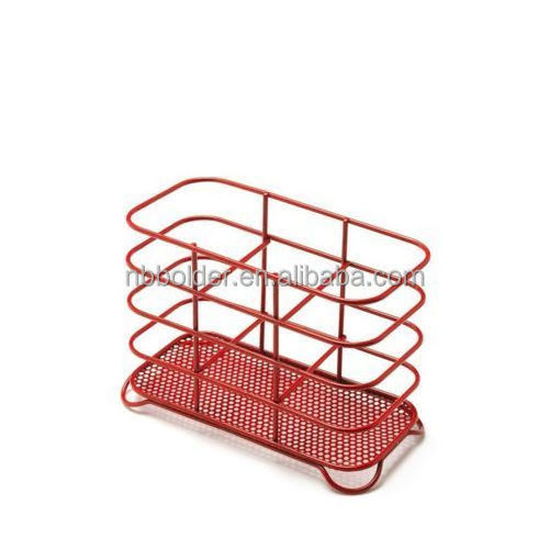 Wholesale Kitchen Metal Wire Cutlery Holder Sink Side Utility Caddy