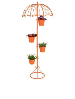 Wholesale modern free standing floor umbrella metal planter with stand with KD design