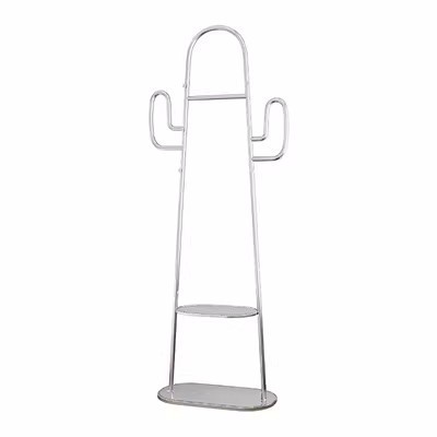 Free standing Metal Cactus Shaped Coat Rack Stand Hanger with Stable Base Hooks for Clothes Hats