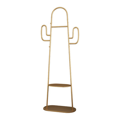 Free standing Metal Cactus Shaped Coat Rack Stand Hanger with Stable Base Hooks for Clothes Hats