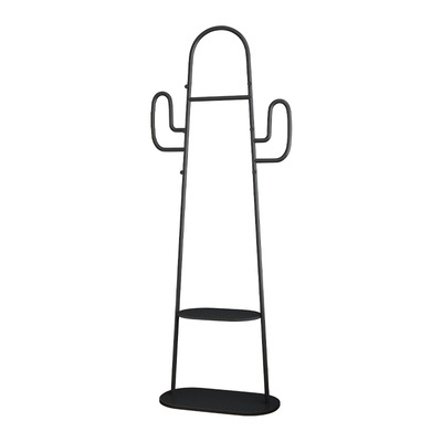 Free standing Metal Cactus Shaped Coat Rack Stand Hanger with Stable Base Hooks for Clothes Hats