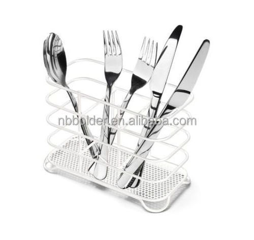 Wholesale Kitchen Metal Wire Cutlery Holder Sink Side Utility Caddy