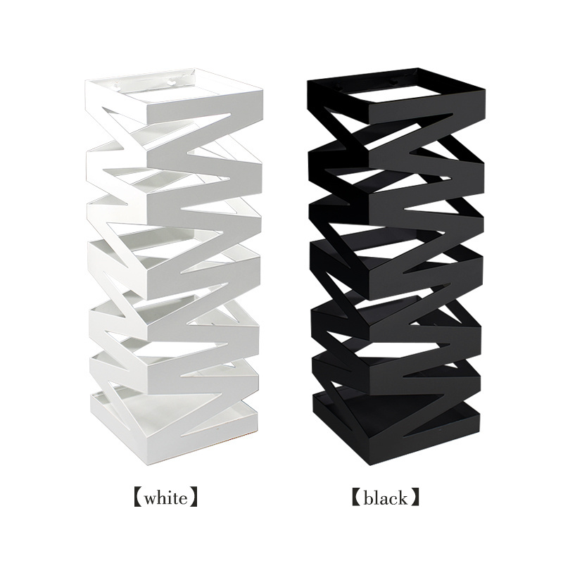 Modern High Quality Free Standing Black Metal Umbrella Stand For Sales