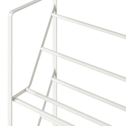 Entryway White Metal 3-Tiers Shoe Rack Tower Shelf Storage Organizer Easy to Assemble