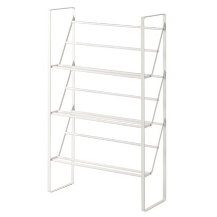 Entryway White Metal 3-Tiers Shoe Rack Tower Shelf Storage Organizer Easy to Assemble