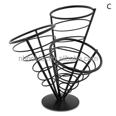 French Fry Stand Cone Basket Holder for Fries Fish and Chips and Appetizers