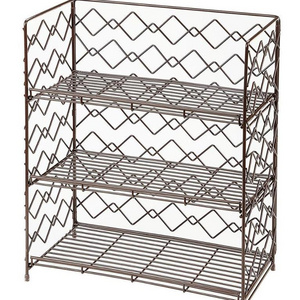 Black Wall Mountable 3 Tier Wire Metal Kitchen Spice Rack Countertop Storage Shelves With KD Design