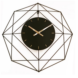 Wholesale Oversized Octagon Shaped Metal Wire Roman Numeral Wall Clock For Home Decor