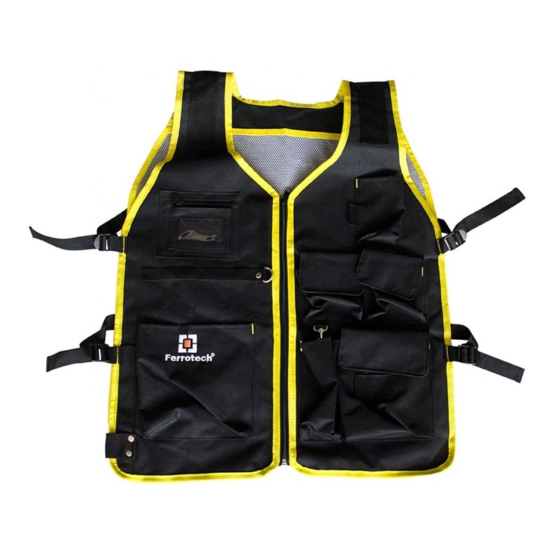 Multi Pockets Mens gear Working Tool Vest Tool Safety Vest Apron For Working Vest