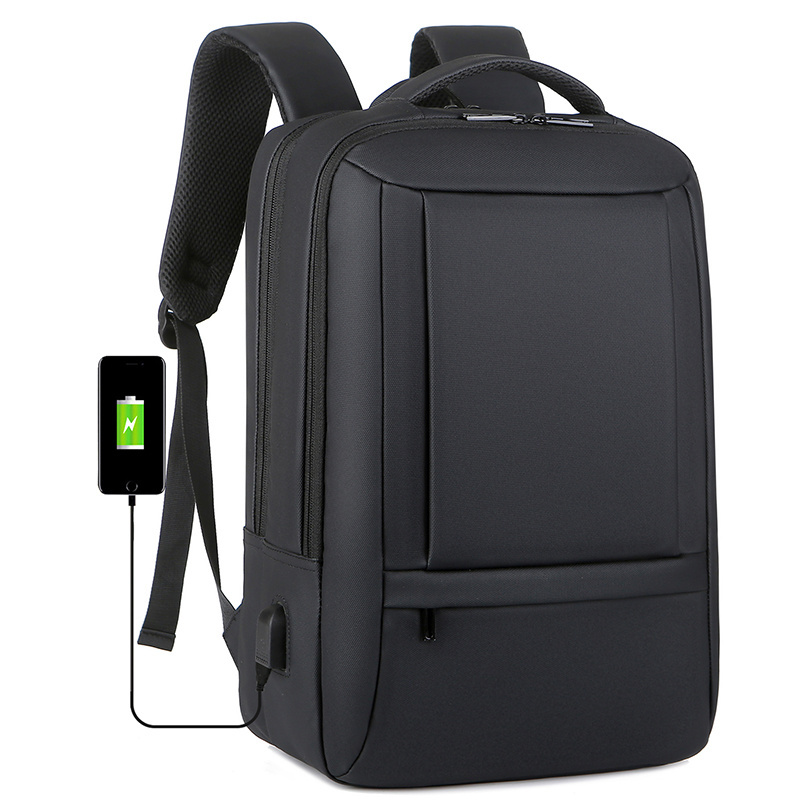 USB Charger Backpack Anti Theft Smart Laptop Backpack Bag Large Capacity Multifunction Soft Fashion Black Waterproof