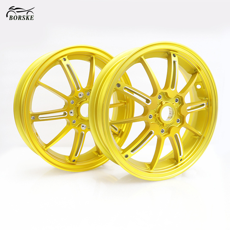 Borske Factory 3.0x12 inch Casting CNC 300CC aluminum alloy motorcycle scooter wheel rims for Vespa GTS 300