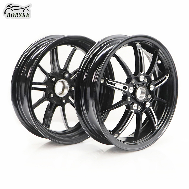 Borske Factory 3.0x12 inch Casting CNC 300CC aluminum alloy motorcycle scooter wheel rims for Vespa GTS 300