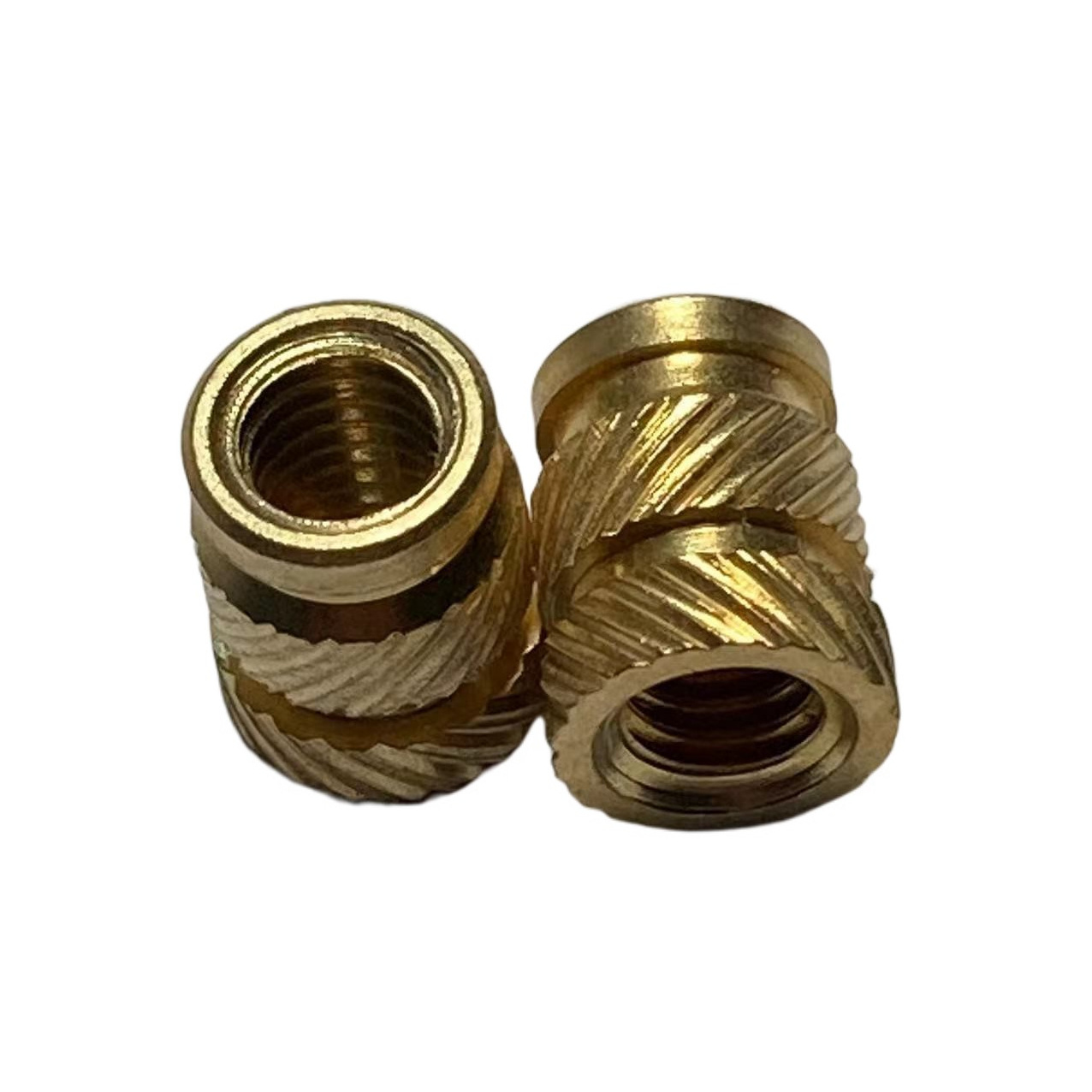 IATF 16949 Factory Thread brass insert CNC nut blind knurled nut m4 m6 m8m10 8mm circular customized CNC brass thread insert nut