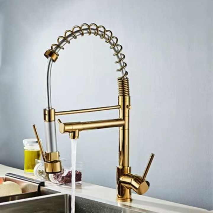 kitchen faucet hot and cold mixer taps pull out kitchen faucet  black with pull down sprayer  Luxury pullout sink taps