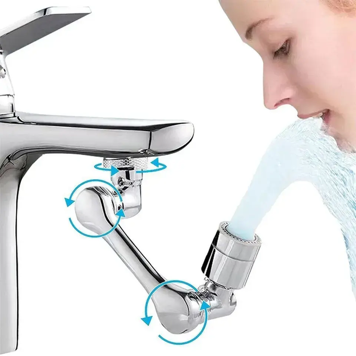 Universal Rotation Anti-splash Spout  1440 washbasin faucet mechanical arm extender gargle brush teeth and wash hair