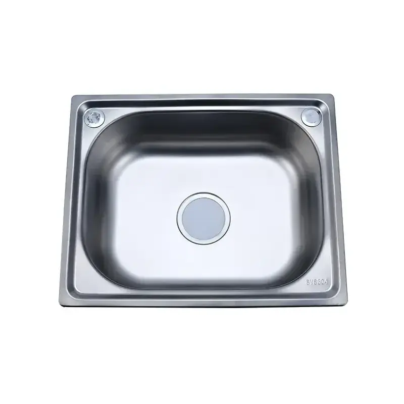 sale single bowl sink Table Top Mount Above Counter stainless steel silver square kitchen sinks electroplate for Home Restaurant