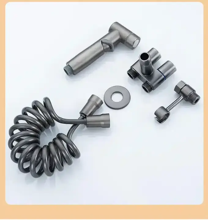 Hygienic Shower for Bathroom Toilet 3-way angle valve toilet sprayer Shower Head Double Outlet of Bathroom Accessories