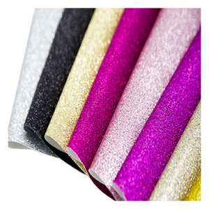 Sequins Smooth Synthetic Glitter Faux PU Leather Fabric Sheets For Bags Shoe