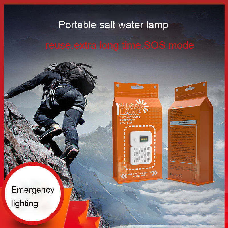 Outdoor Emergency water lamp light LED Camping Lantern Light saltwater lamp Salt Water Lamp