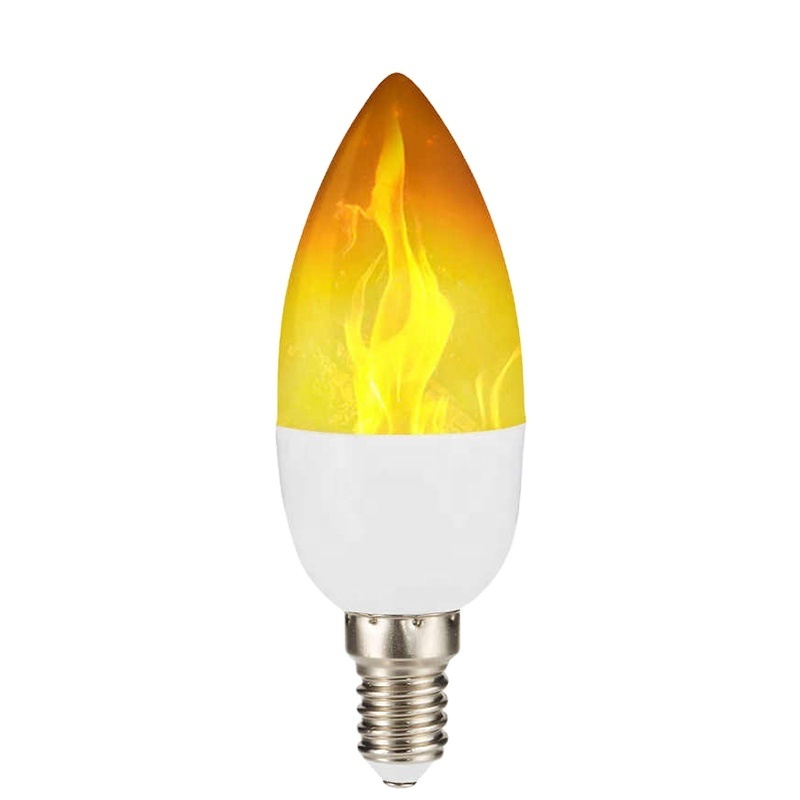 E14 E27  85-265V 39 pcs Flame Fire Light Bulb ,5w 3 Light Modes LED Flame Effect Candelabra Light Bulb