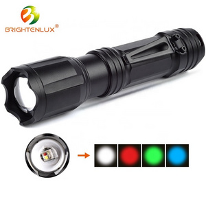 2019 Hot sale mini cheap aluminium 4 color WRGB Tactical led flashlight