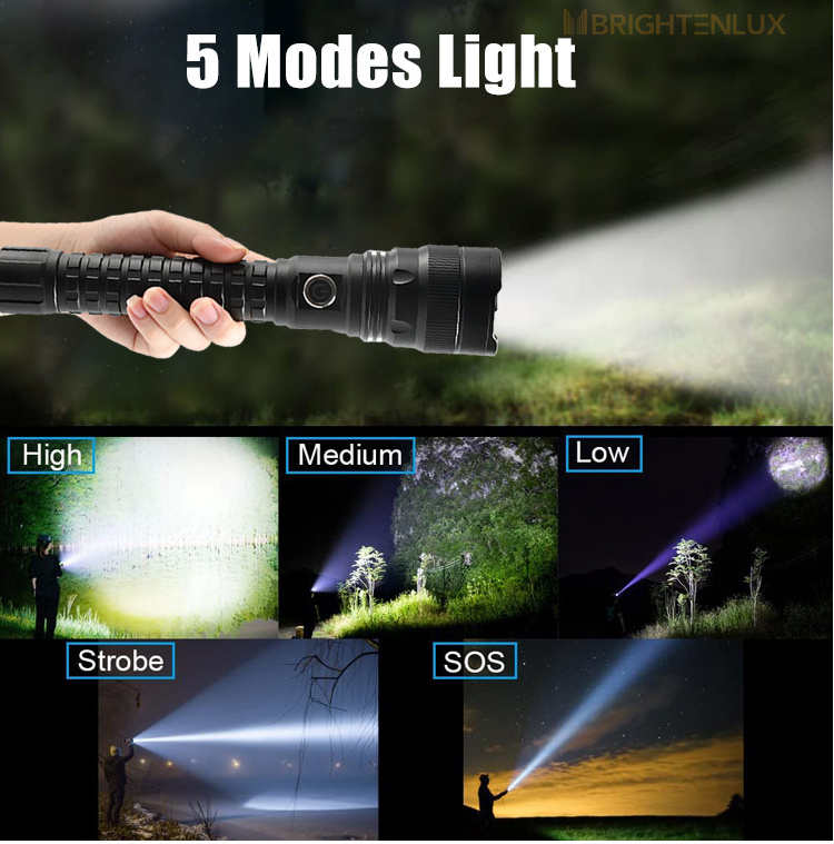 USB strong light 10000 lumen high power led taschenlampe super bright powerful 5000 lumens rechargeable xhp70 flashlight torches