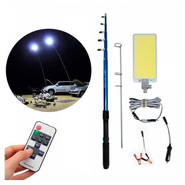 Hot Sale 4500LM Camping Light Weight Light Camping Outdoor Adjustable High Pole Tent Telescopic Rod Camping Led Light